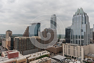 Panoramic view of downtown Austin, Texas, in springtime Editorial Stock Photo