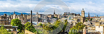 Panoramic view of Edinburgh from Calton Hill Editorial Stock Photo