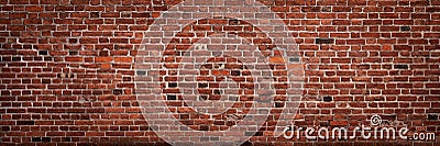 Empty old red brick wall background Stock Photo
