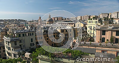 Panoramic view of Genoa, Italy Stock Photo