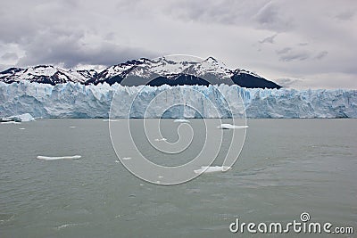 Panoramic view of glacier wall Stock Photo