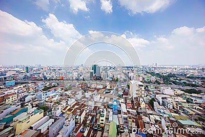 Panoramic view of Ho Chi Minh city, Vietnam. Editorial Stock Photo