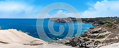 Panoramic view of Italian coast, Sardinia Stock Photo
