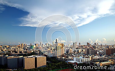 Panoramic View of Kaohsiung City Stock Photo