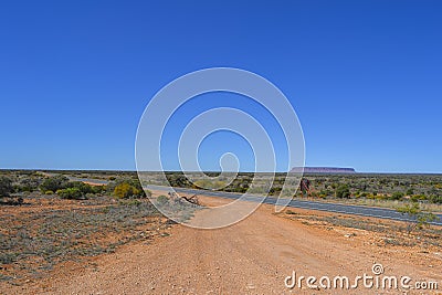 Panoramic view of Kata Tjuta Mount Olga and the Western Desert Stock Photo