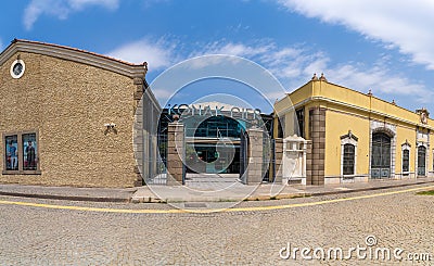 Panoramic view of Konak Pier Shopping Center entrance. Editorial Stock Photo