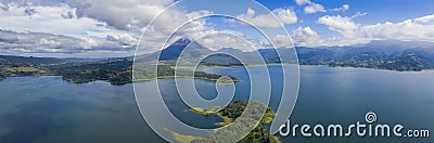 Panoramic view of beautiful Lake Arenal, Costa Rica Stock Photo