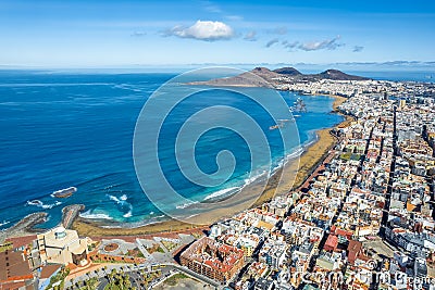 Panoramic view of Las Palmas, Gran Canaria Stock Photo