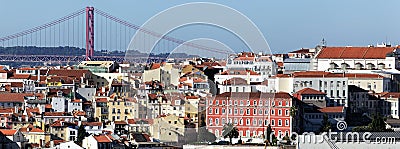 Panoramic view of Lisbon Stock Photo