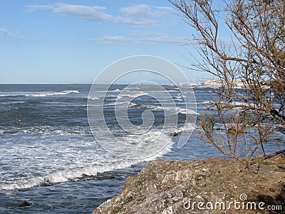 Panoramic view of Livorno coast in winter . Tuscany, Italy Stock Photo