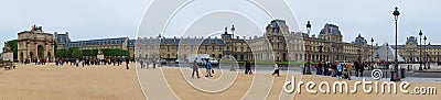 Panoramic view of the Louvre Editorial Stock Photo