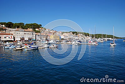 Harbor of Mali Losinj in Croatia Editorial Stock Photo