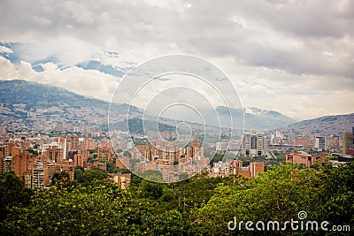 Panoramic view of medellin colombia, valley Stock Photo