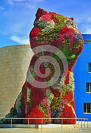 Bilbao city view - modern part of the town - Spain Editorial Stock Photo