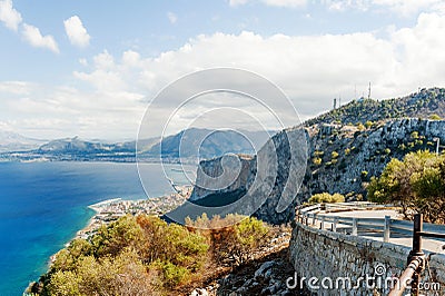 Panoramic view from Mount Pelegrino in Palermo, Sicily. Italy Stock Photo