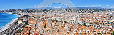 Panoramic view of Nice, France Stock Photo