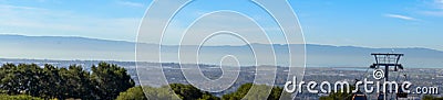 Panoramic view of the Oakland and San Francisco Stock Photo