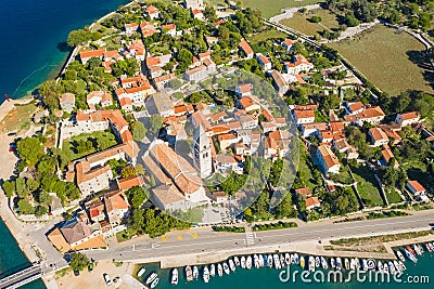 Panoramic view of old historic town of Osor on the island of Cres, Croatia Stock Photo