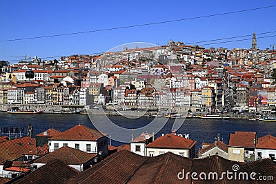 Panoramic view of old town of Porto, Portugal Editorial Stock Photo