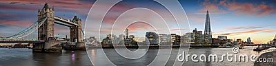 Panoramic view over the iconic skyline of London, United Kingdom Stock Photo