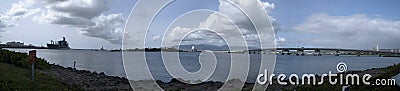 Pearl Harbor Panoramic in Hawaii Stock Photo