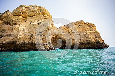 Panoramic view, Ponta da Piedade Lagos in Algarve, Portugal. Stock Photo