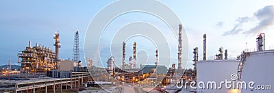 Panoramic view of the refinery plant Stock Photo