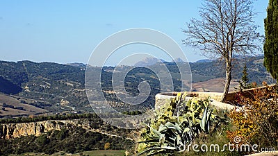 Panoramic view-Ronda- ANDALUSIA-SPAIN Stock Photo