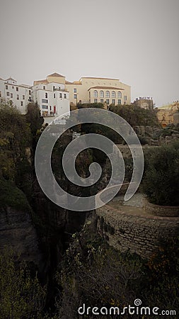 Panoramic view-Ronda- ANDALUSIA-SPAIN Stock Photo