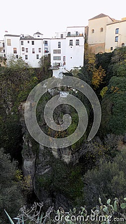 Panoramic view-Ronda- ANDALUSIA-SPAIN Stock Photo