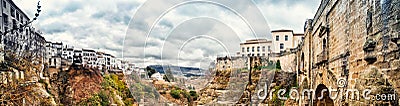 Panoramic view Ronda, Province of Malaga, Andalusia, Spain Stock Photo