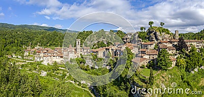 Rupit, a medieval village in the middle of nature. Catalonia, Spain Stock Photo