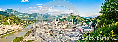 Panoramic view of Salzburg, Austria Stock Photo