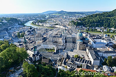 Panoramic View - Salzburg, Austria Stock Photo