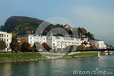 Panoramic view of Salzburg Editorial Stock Photo