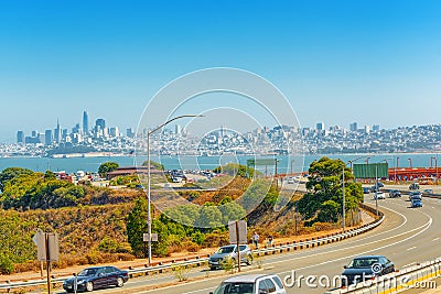 Panoramic view of the San Francisco city Editorial Stock Photo