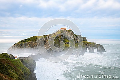 San juan gaztelugatxe island view, basque country Editorial Stock Photo