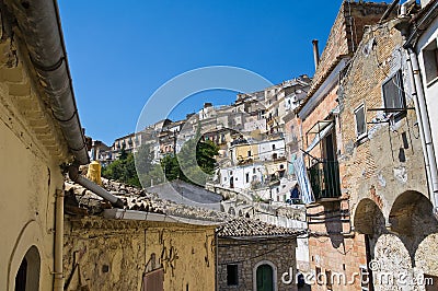 Panoramic view of SantAgata di Puglia. Puglia. Italy. Stock Photo