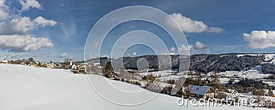 Panoramic view of Scheffau Stock Photo