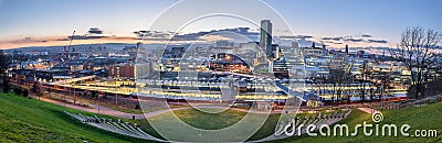 Panoramic view of Sheffield Editorial Stock Photo