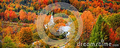 Small church in Topsham village in Vermont Stock Photo