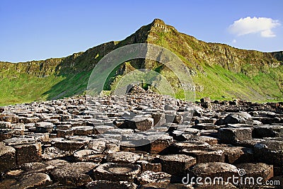 The Giant`s Causeway in Northern Ireland Stock Photo