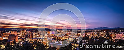 Panoramic View Spokane Washington Downtown City Skyline Editorial Stock Photo