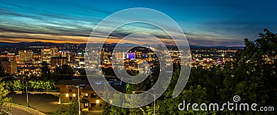 Panoramic View Spokane Washington Downtown City Skyline Editorial Stock Photo