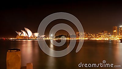 Panoramic view Sydney Harbour Bridge and City Skyline, Sydney Australia. Editorial Stock Photo