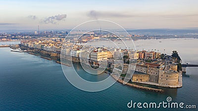 Panoramic view of Taranto city Editorial Stock Photo