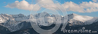 Panoramic view of Tatra Mountain Stock Photo