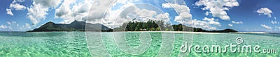 Panoramic view of Thong Nai Pan Yai beach, Paradise, Malibu or Bottle beach in Chaloklum, Koh Phangan, Thailand Editorial Stock Photo