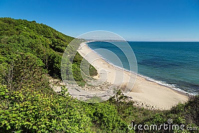 Panoramic view to sea resort Obzor, Bulgaria Stock Photo