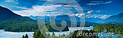 Panoramic view of Tofino, Vancouver Island, Canada Stock Photo